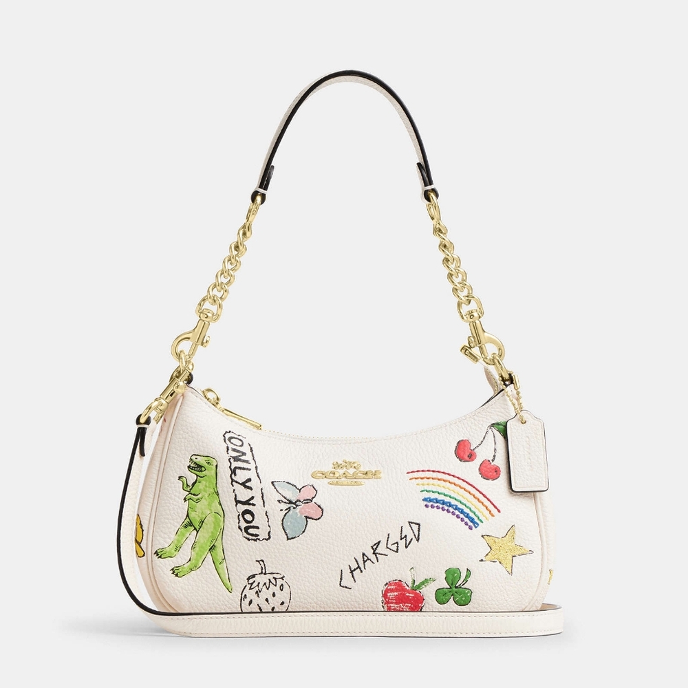 Coach Teri Shoulder Bag With Sketch Print NWT